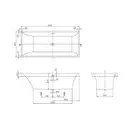 Ванна квариловая Villeroy & Boch Squaro 180 х 80 см+ ножки (UBQ180SQR2V-01) фото 2 Aquada.com.ua