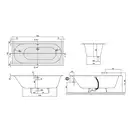 Ванна квариловая Villeroy & Boch Oberon 190 х 90 см + ножки (UBQ199OBE2V-01) фото 3 Aquada.com.ua
