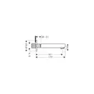 Излив для ванны длиной 161мм Hansgrohe Metris S (14420000) фото 2 Aquada.com.ua