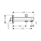 Вилив для ванни Hansgrohe Metris S (31417000)