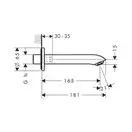 Излив для ванны Hansgrohe Metris (цвет - хром) (31494000) фото 2 Aquada.com.ua
