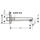 Излив для ванны Hansgrohe Metropol (цвет - хром) (32542000) фото 3 Aquada.com.ua