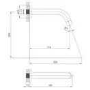 Излив для смесителя скрытого монтажа Imprese Brenta (цвет - граф. хром) (ZMK091908300) фото 2 Aquada.com.ua