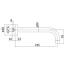 Излив для ванны Paffoni Quattro (цвет - хром), 245 мм (ZBOC056CR) фото 2 Aquada.com.ua