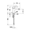 Смеситель для биде Duravit A.1 (цвет - хром), с донным клапаном (A12400001010) фото 2 Aquada.com.ua