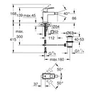 Grohe Eurocube Смеситель для биде, хром (23138000)