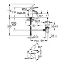 GROHE Одноважільний змішувач для біде Euroeco  S-Size (23263000)