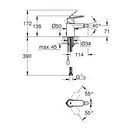 Смеситель для биде Grohe Eurosmart Cosmopolitan (цвет - хром), без донного клапана (32840000) фото 2 Aquada.com.ua