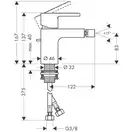 HANSGROHE Смеситель для биде, однорычажный Metropol S (14262000) фото 2 Aquada.com.ua