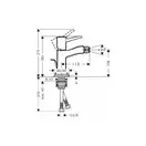 Смеситель для биде Hansgrohe Metropol Classic (цвет - хром/золото), с донным клапаном (31320090) фото 2 Aquada.com.ua