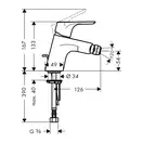 Hansgrohe Смеситель для биде, однорычажный Focus (31920000) фото 2 Aquada.com.ua