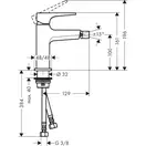 Hansgrohe Metropol Loop Смеситель для биде, хром (74520000)