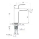 Смеситель для биде Imprese Grafiky (цвет - black nickel), без донного клапана (ZMK041807070) фото 5 Aquada.com.ua
