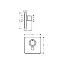 Термостат ShowerSelect Highflow для 1 потребителя с клапаном для ручного душа Axor Urquiola (36706000) фото 2 Aquada.com.ua