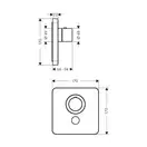 Термостат для душа Axor Shower Select Highflow, хром (36706000)