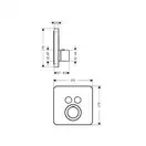 Термостат ShowerSelect S, для 2 потребителей, СМ Axor Urquiola (36707000) фото 4 Aquada.com.ua
