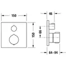 Термостат для душа скрытого монтажа, на 2 потребителя Duravit C.1 (цвет - хром) (C14200013010) фото 2 Aquada.com.ua