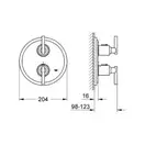 Grohe Atrio Термостат для душа, наружная часть (19398000) фото 2 Aquada.com.ua