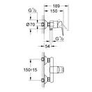 Grohe BauLoop Смеситель для душа, хром (23340000)