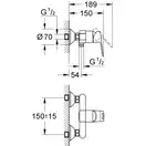 Grohe BauLoop Смеситель для душа, хром (23340000)