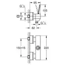 Смеситель однорычажный для душа Grohe Eurocube Joy DN 15 (цвет - хром) (23665000) фото 3 Aquada.com.ua