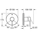 Змішувач прихованого монтажу для 1 споживача Grohe Essence New (24057001)