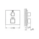 Grohe Grohtherm Cube Термостат скрытого монтажа, хром (24153000)