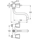Змішувач для ванни з довгим виливом Grohe Costa trend (26013000)