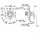 Grohe BauLoop Смеситель скрытого монтажа, хром (29042000)