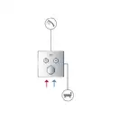 GROHE Термостат для душа, внешняя часть, на 2 потребителя Grohtherm SmartControl (29124000) фото 7 Aquada.com.ua