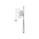 Термостат для ванны на 2 выхода Grohe Grohtherm SmartControl (цвет - хром), со встроенным держателем для ручного душа (29125000) фото 7 Aquada.com.ua