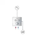 Смеситель для ванны/душа на 2 выхода Grohe SmartControl (цвет - хром) (29148000) фото 5 Aquada.com.ua