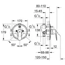 Змішувач прихованого монтажу для 1 споживача Grohe Eurosmart Cosmopolitan (32880000)
