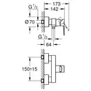 GROHE Смеситель для душа Lineare New (33865001) фото 4 Aquada.com.ua