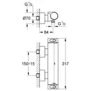 GROHE Термостат для душа с полочкой Grohtherm New 2000 (34469001) фото 5 Aquada.com.ua