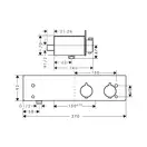 HANSGROHE Термостат для душа, на 1 пользователь хром, белый ShowerTablet 350 (13102400) фото 2 Aquada.com.ua