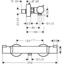 Hansgrohe Ecostat Термостат для душу, чорний матовий (13116670)