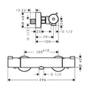 GROHE Смеситель для душа термостатический Hansgrohe Ecostat 13211000 фото 2 Aquada.com.ua
