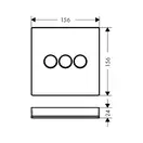 HANSGROHE Модуль с тремя запорными клапанами, стеклянный, белый/хром ShowerSelect (15736400) фото 2 Aquada.com.ua