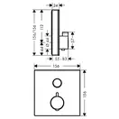 HANSGROHE Термостат для одного потребителя, стеклянный, СМ, белый/хром ShowerSelect (15737400) фото 3 Aquada.com.ua