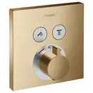 Термостат для ванны на 2 потребителя Hansgrohe ShowerSelect (цвет - шлифованная бронза) (15763140) фото 1 Aquada.com.ua