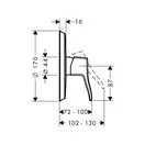 Смеситель для душа Hansgrohe Metris Classic (цвет - хром) (31676000) фото 2 Aquada.com.ua