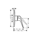 Смеситель для душа Hansgrohe Novus (цвет - хром) (71066000) фото 3 Aquada.com.ua