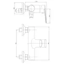 IMPRESE LESNA cмеситель для душа, хром, 35 мм (15070) фото 2 Aquada.com.ua