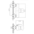 IMPRESE HORAK смеситель для душа, хром, 40 мм (15170) фото 2 Aquada.com.ua