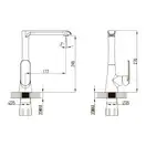 Смеситель для кухни Devit Iven (цвет - хром/белый) (43108141W) фото 3 Aquada.com.ua