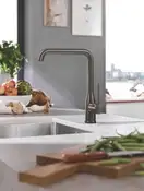 Смеситель для кухни Grohe Essence DN 15 (цвет - тёмный графит, матовый) (30269AL0) фото 2 Aquada.com.ua