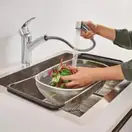 Смеситель для кухни Grohe Eurosmart (цвет - суперсталь) (30305DC0) фото 5 Aquada.com.ua