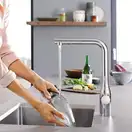Змішувач сенсорний кухонний для мийки GROHE Essence FootControl (30311000)