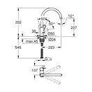Grohe BauLoop New Змішувач для кухні, хром (31232001)